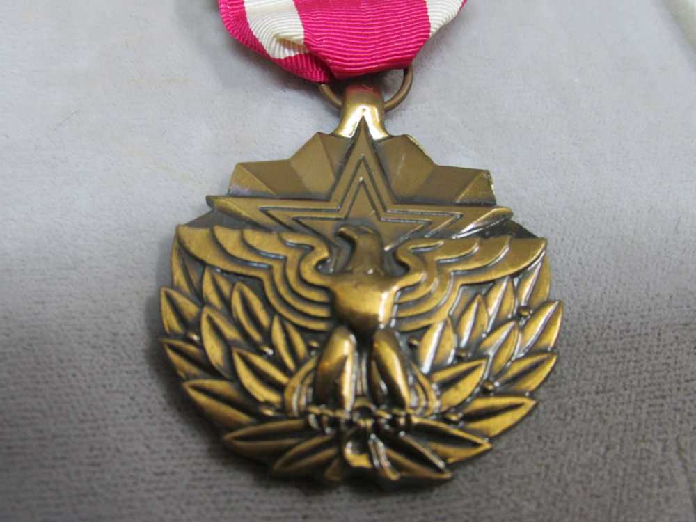 2-U.S. MERITORIOUS SERVICE MEDALS/RIBBONS/LAPEL PINS IN CASES-NICE LOOKING-img-5