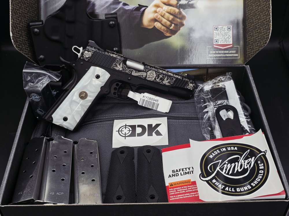 New Design! Homeward Bound Engraved KIMBER 1911 Bundle 45 DK Customs -img-1