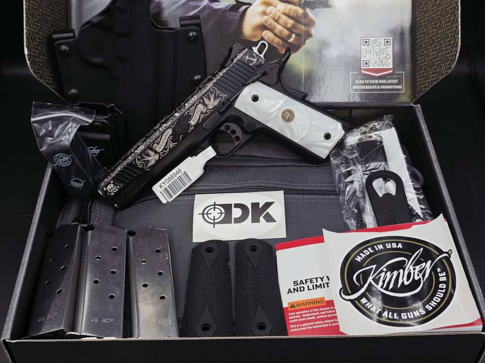 New Design! Homeward Bound Engraved KIMBER 1911 Bundle 45 DK Customs -img-0