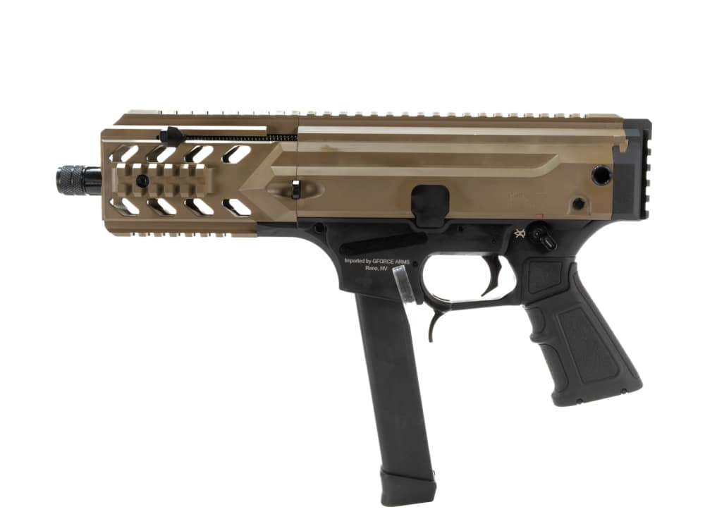 Gforce Arms Blade6 Two-Tone FDE/Black Blowback Pistol 9mm 33+1 6"-img-1