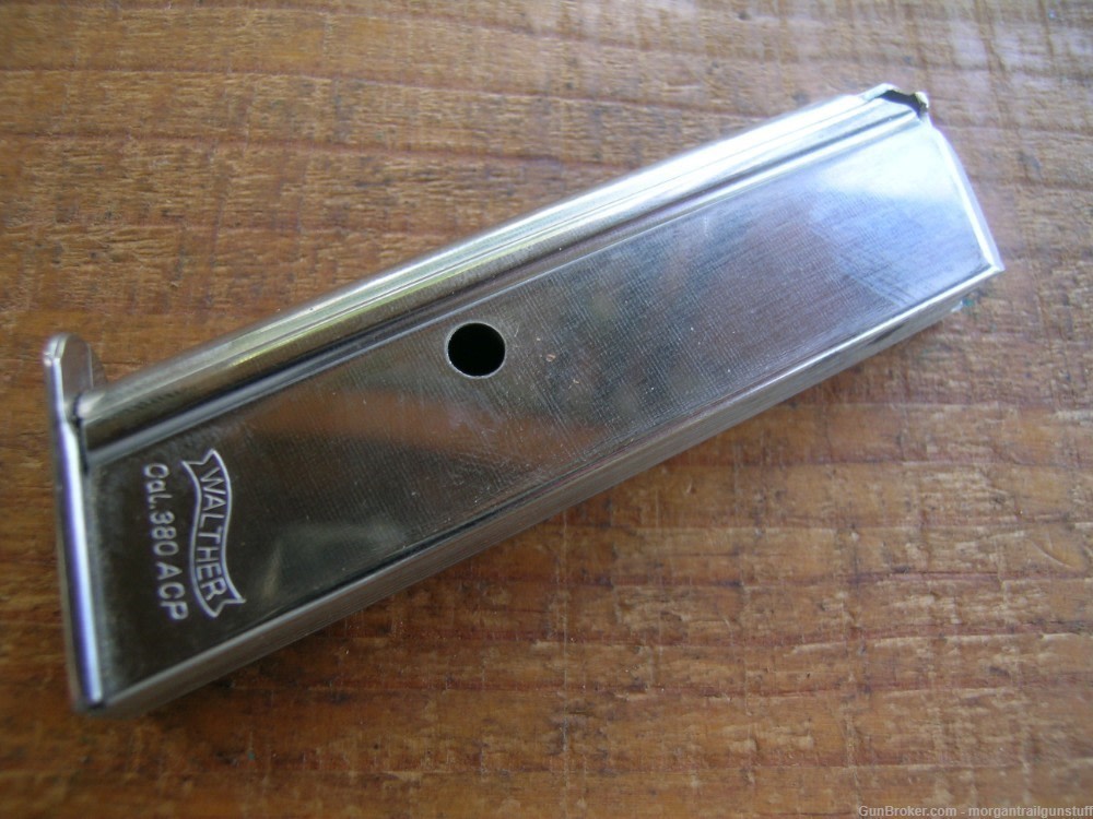 Interarms Walther PPK/S 7rd Factory Stainless or Nickel Magazine Orig .380-img-1