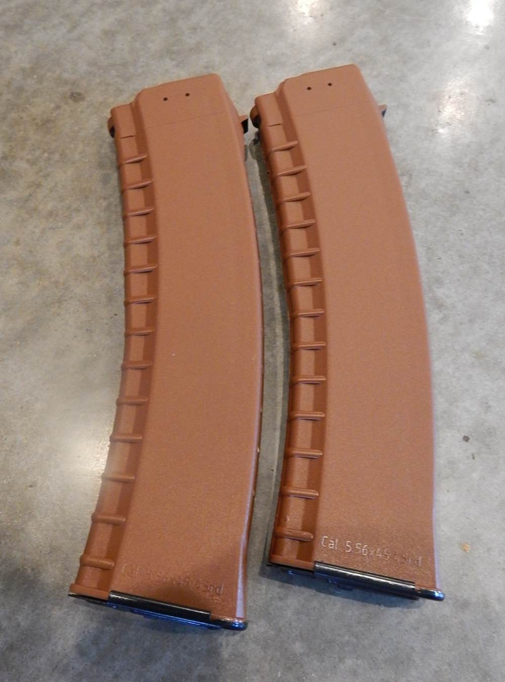 (2) TWO Bulgarian AK-556 45rd Mags Magazines 5.56x45 AKM Earth Fakelite-img-0