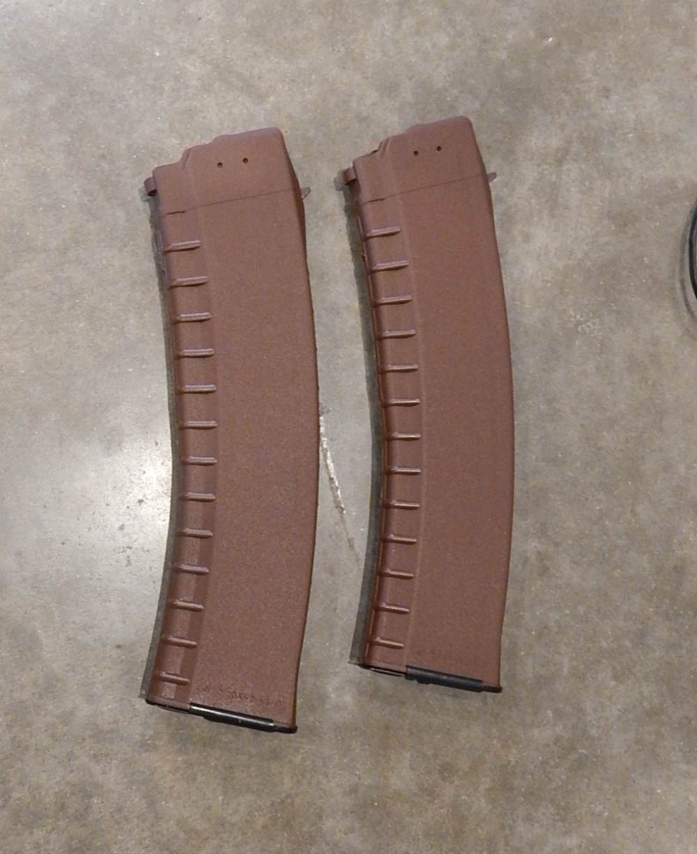 (2) TWO Bulgarian AK-556 45rd Mags Magazines 5.56x45 AKM Brown-img-0