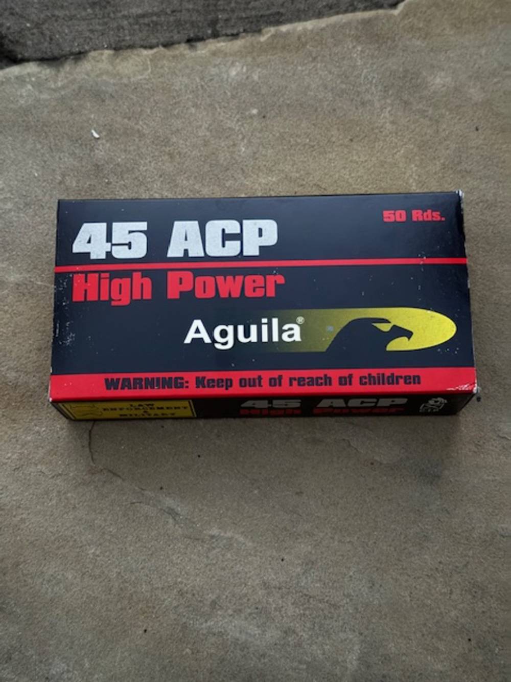 AQUILA 45 ACP HIGH POWER IQ 117GR MILITARY/LAW ENFORCEMENT AMMO SUPER RARE-img-0