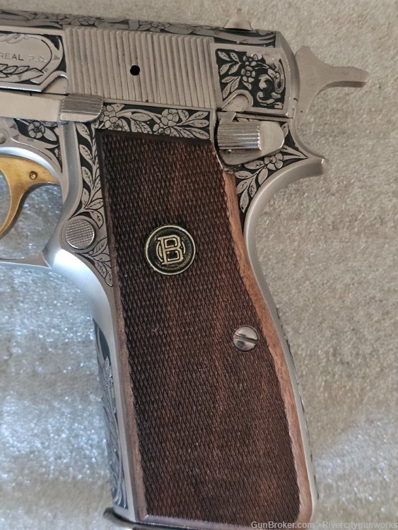 RARE BROWNING HIGH POWER HI-POWER 9MM ENGRAVED-img-5