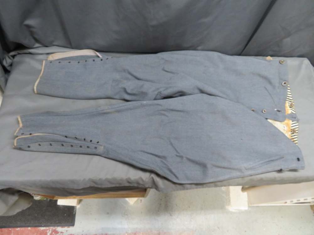 SET-WWII GERMAN KRIEGSMARINE NAVY LEATHER OVERCOAT & BREECHES-img-11