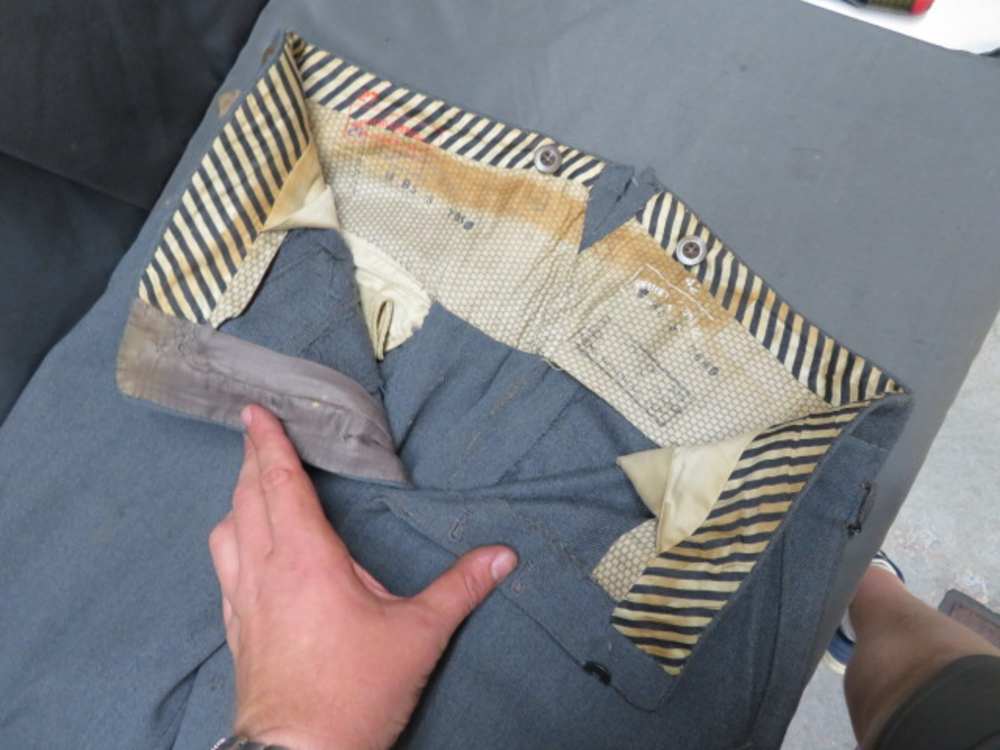 SET-WWII GERMAN KRIEGSMARINE NAVY LEATHER OVERCOAT & BREECHES-img-17