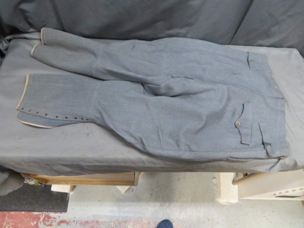 SET-WWII GERMAN KRIEGSMARINE NAVY LEATHER OVERCOAT & BREECHES-img-20
