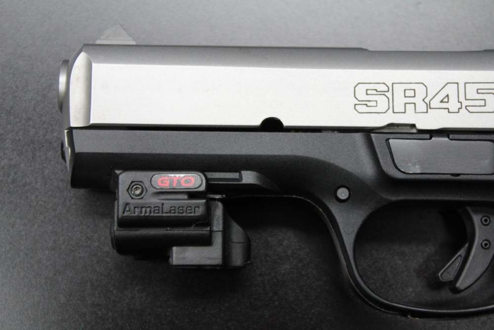 Ruger SR45 5.5” Stainless Two Tone 03801 KSR45 Mfg 2016 w/ Laser & Holster-img-7