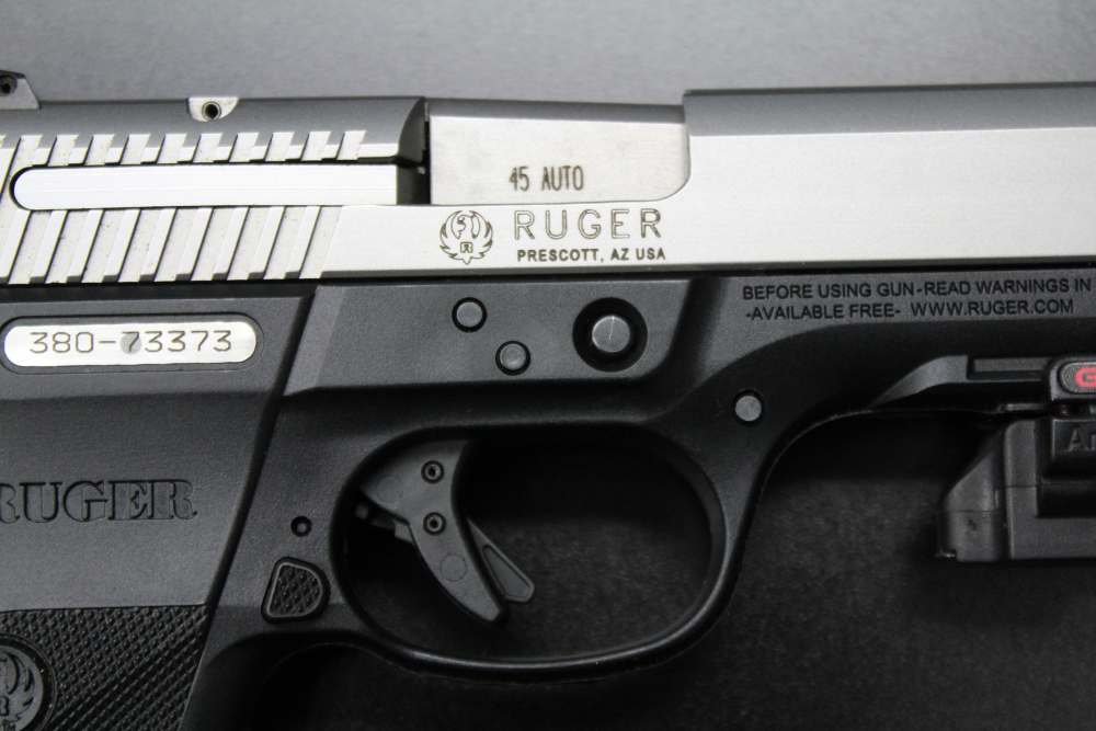Ruger SR45 5.5” Stainless Two Tone 03801 KSR45 Mfg 2016 w/ Laser & Holster-img-12