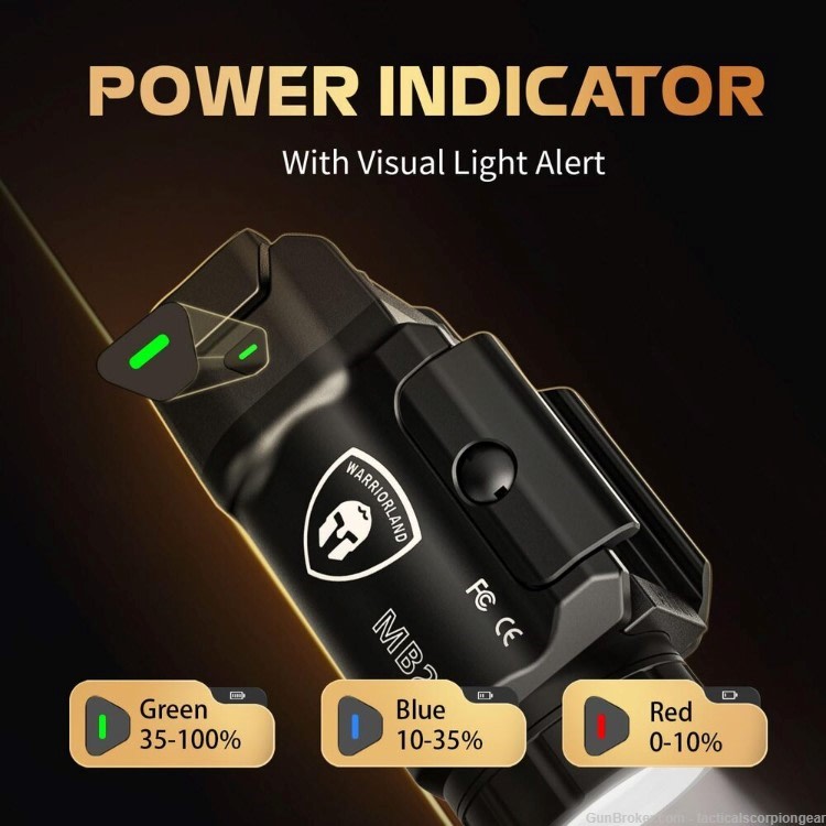TSG Rail Mounted Weapon Light Fit:G17 /19 /P365/G3C/2C/M&P9/HellcatPro/1911-img-3