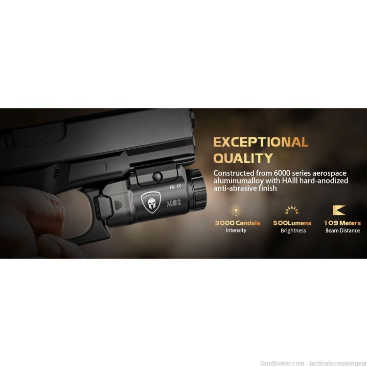 TSG Rail Mounted Weapon Light Fit:G17 /19 /P365/G3C/2C/M&P9/HellcatPro/1911-img-9
