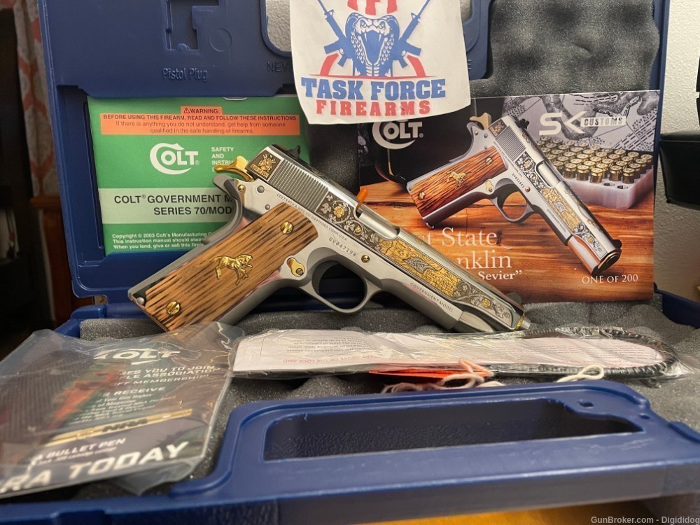 COLT *LOST STATE OF FRANKLIN* - JOHN SEVIER COLT 1911 45acp #195 OF 200-img-0