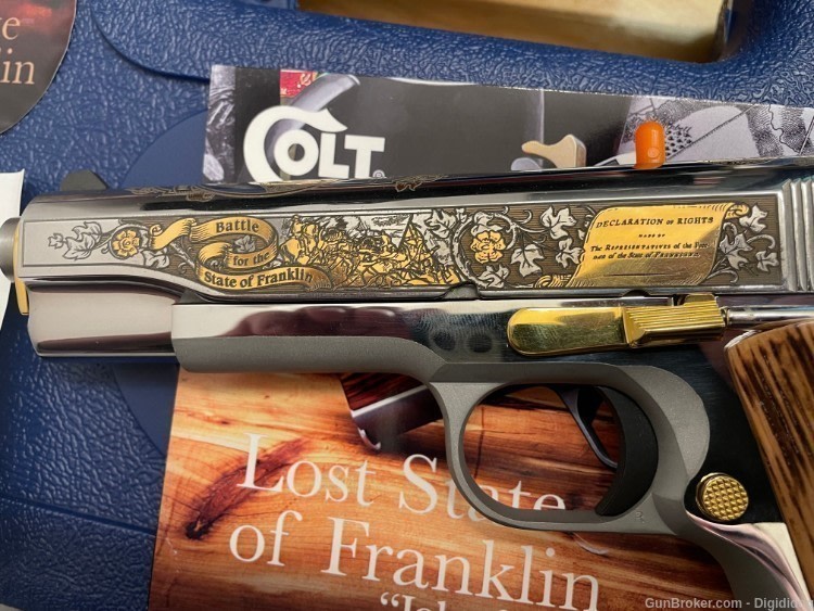 COLT *LOST STATE OF FRANKLIN* - JOHN SEVIER COLT 1911 45acp #195 OF 200-img-3