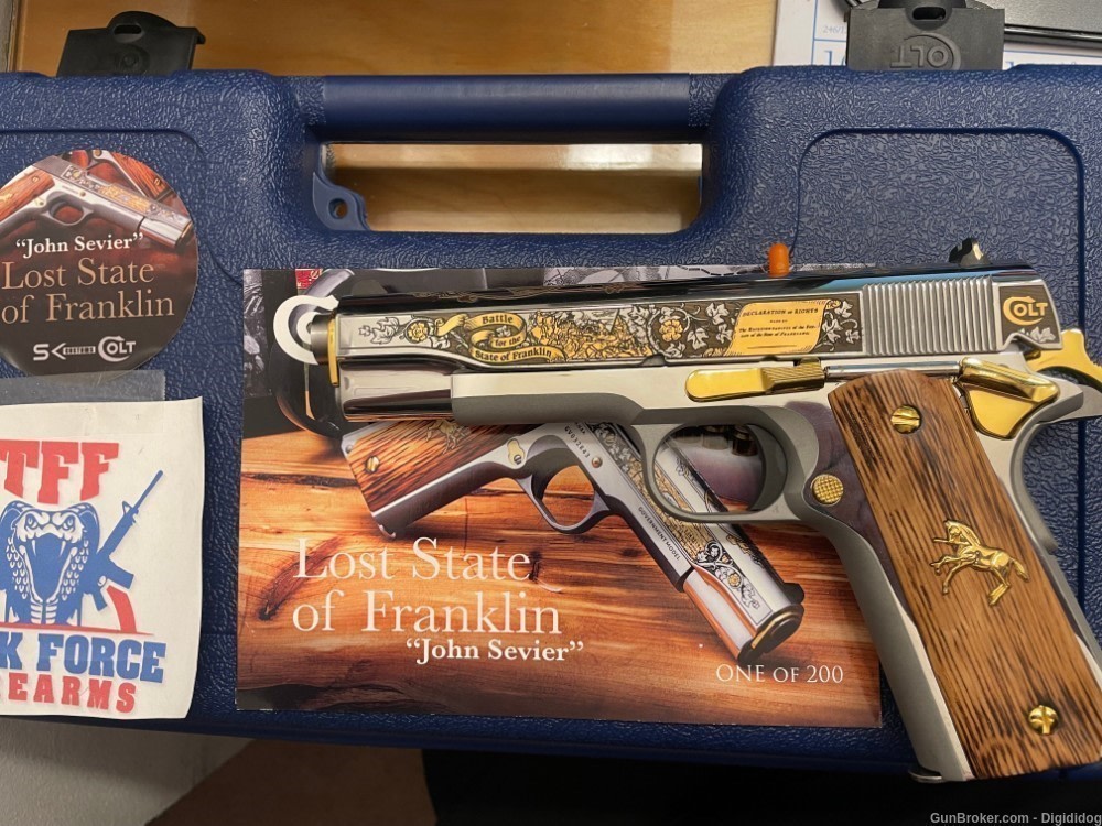 COLT *LOST STATE OF FRANKLIN* - JOHN SEVIER COLT 1911 45acp #195 OF 200-img-4