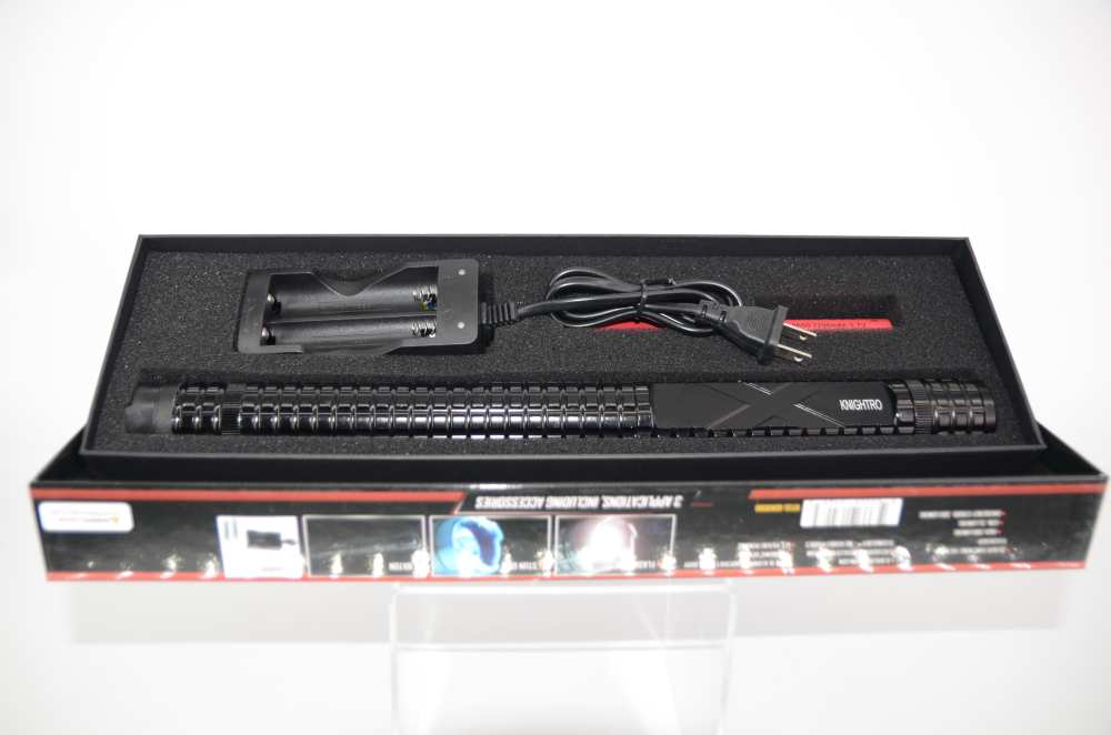 Tactical Stun Gun Baton with 300 Lumen 5 Function Light-Rechargeable -img-1
