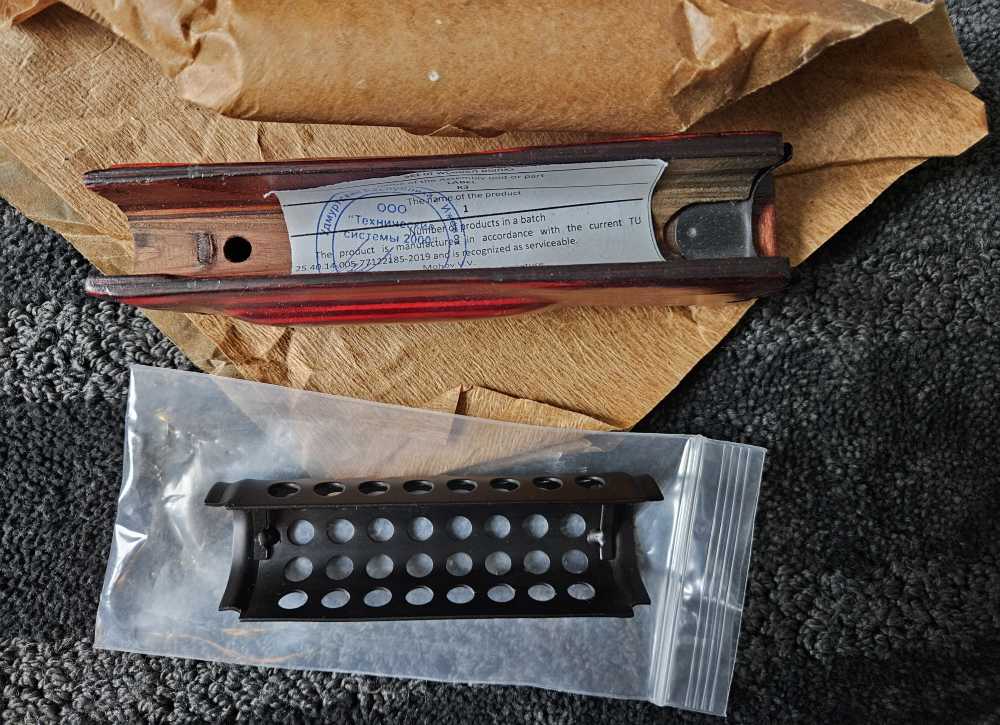 AK-74 Lower Handguard wood RUSSIAN RED Swiss Grater upper 5.45x39-img-1