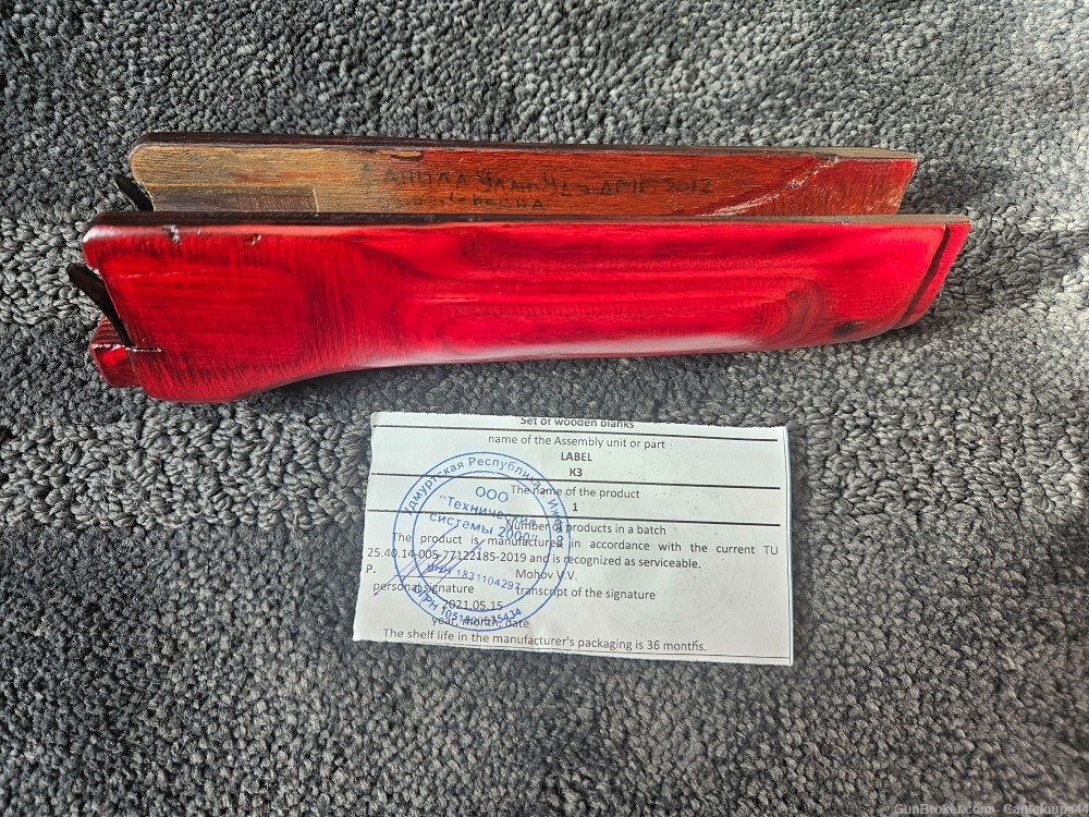 AK-74 Lower Handguard wood RUSSIAN RED Swiss Grater upper 5.45x39-img-4