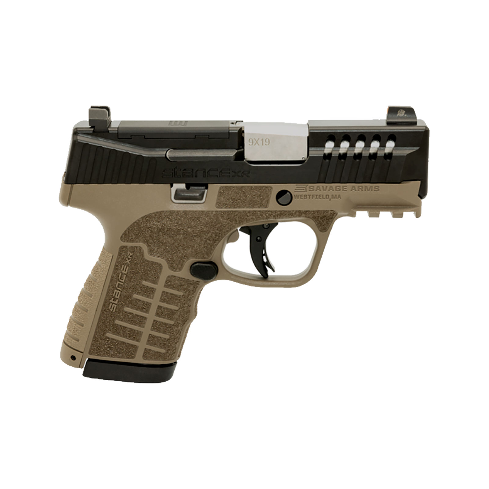 SAVAGE Stance XR MC9 9mm 3.2in 13rd FDE Grip Pistol w/Night Sights (67065)-img-1