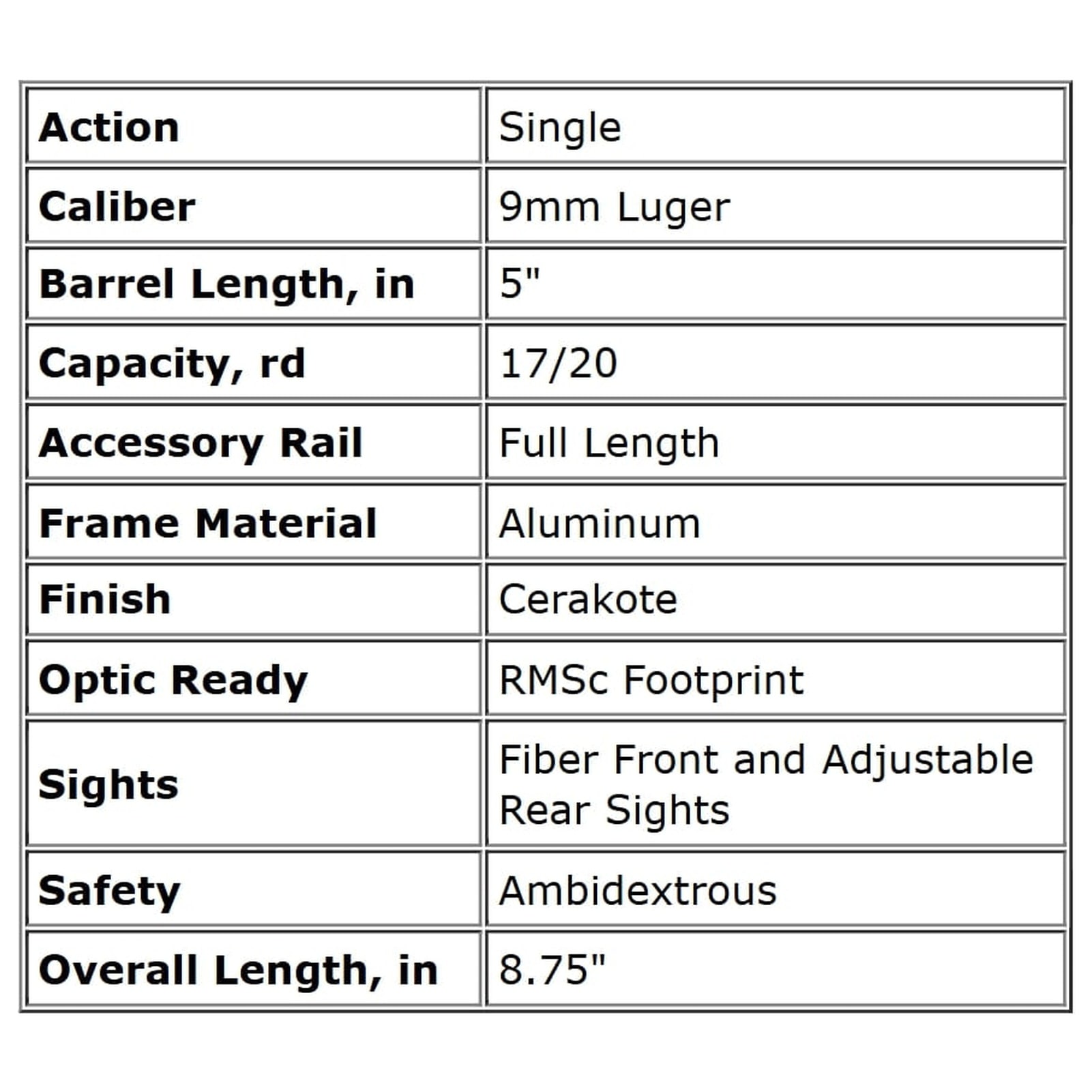 EAA Witness2311 Match X 9mm 5in 17rd/20rd Single-Action Pistol (395025)-img-4