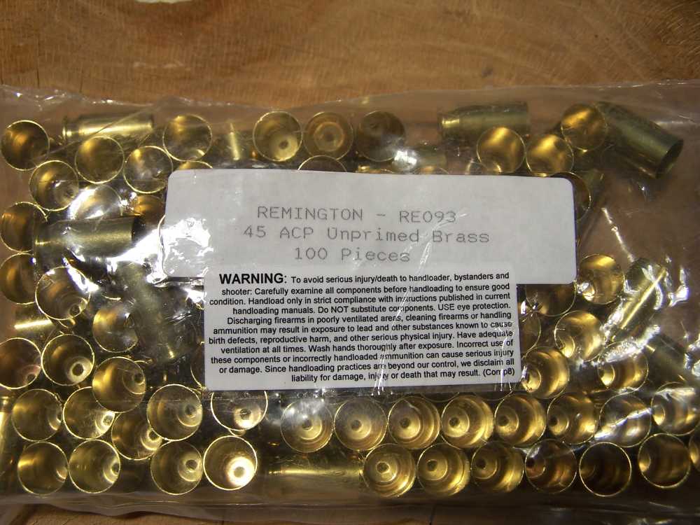 Remington reload Brass R * P headstamp New 45 acp Brass NIB 100 pcs -img-3