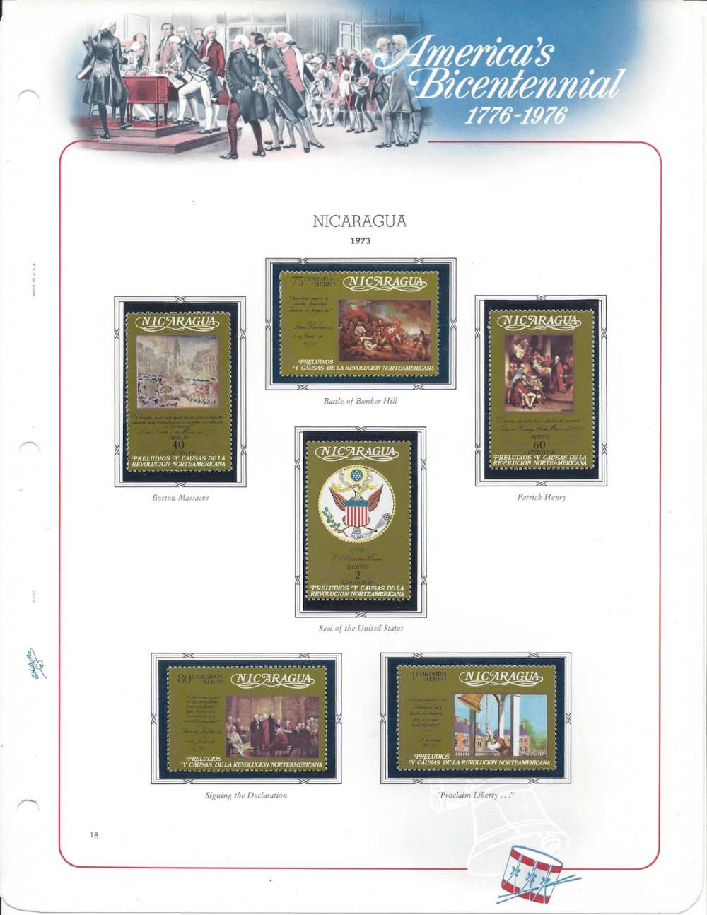 American Revolution Bicentennial stamps 1776 1976 -img-20