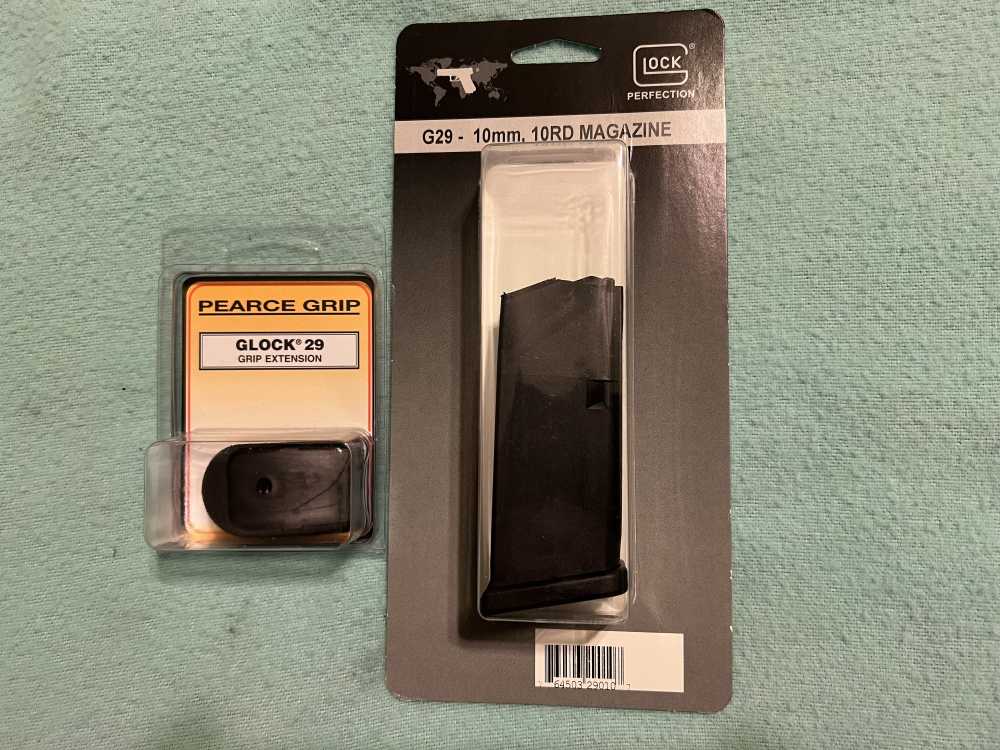 Glock 29 Gen 4 10 Round Magazine With Pearce Finger Rest Base (No X/Rounds)-img-0