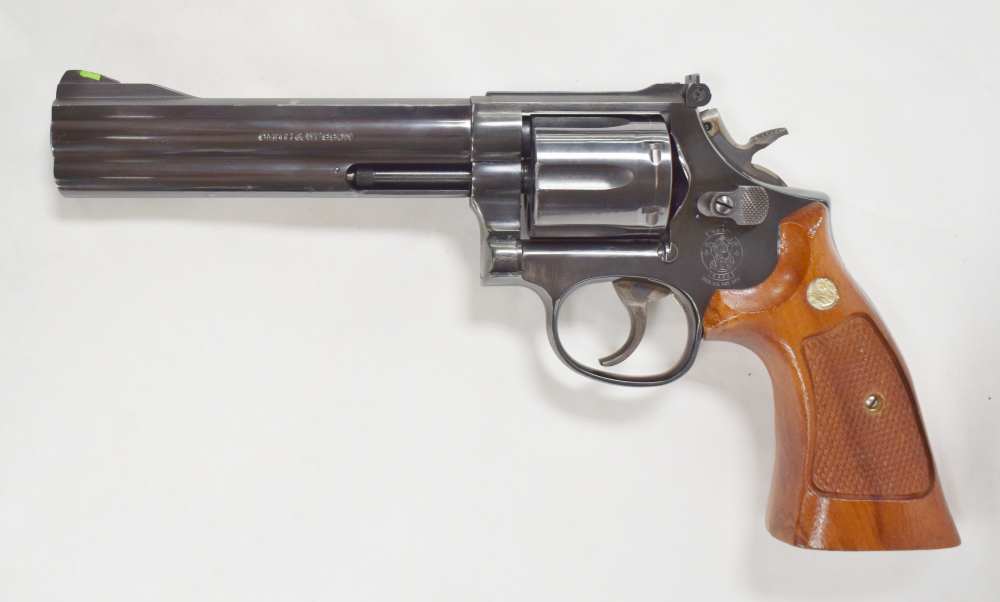 SMITH & WESSON MODEL 586-3 .357 MAGNUM 586 MFG 1990 BLUED PENNY SALE 6" NR-img-0