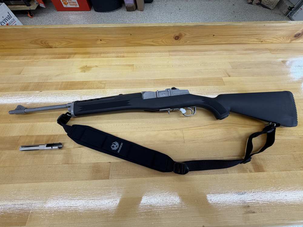 Ruger Mini-14 Ranch RIfle in Stainless Steel w/ 5 magazines and Ruger Sling-img-0