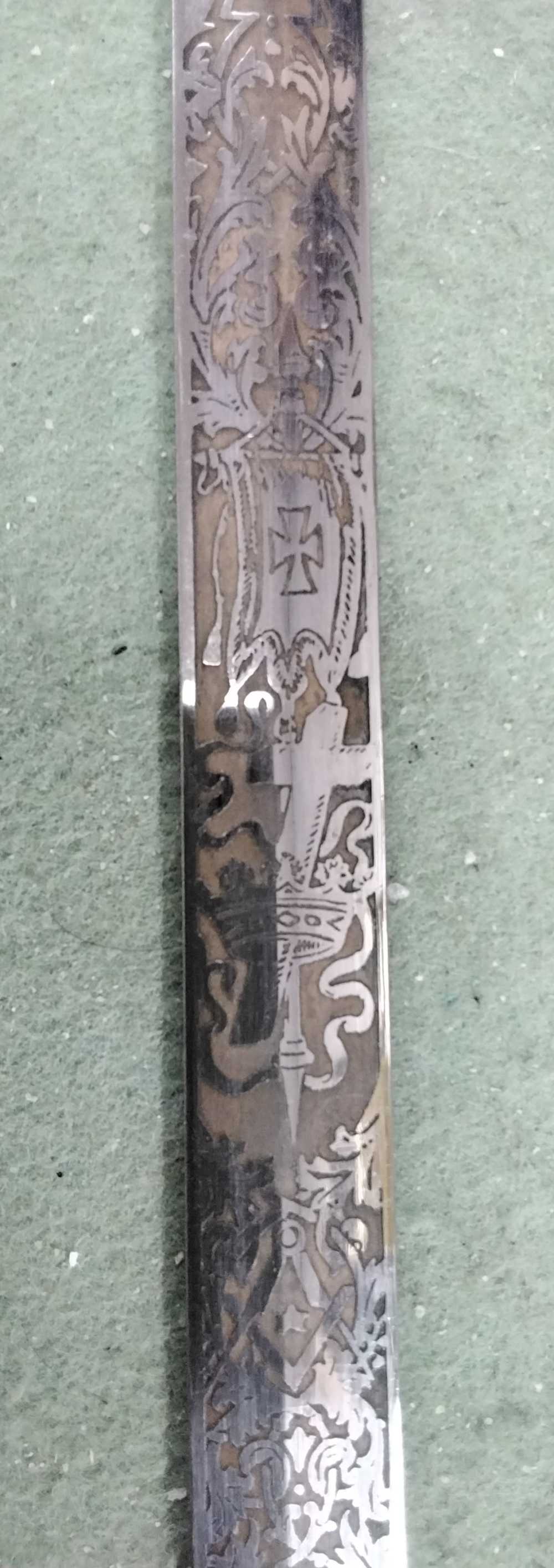 Pettibone Bros Knights Templar Sword Named Norman Wilson Memento Mori-img-25