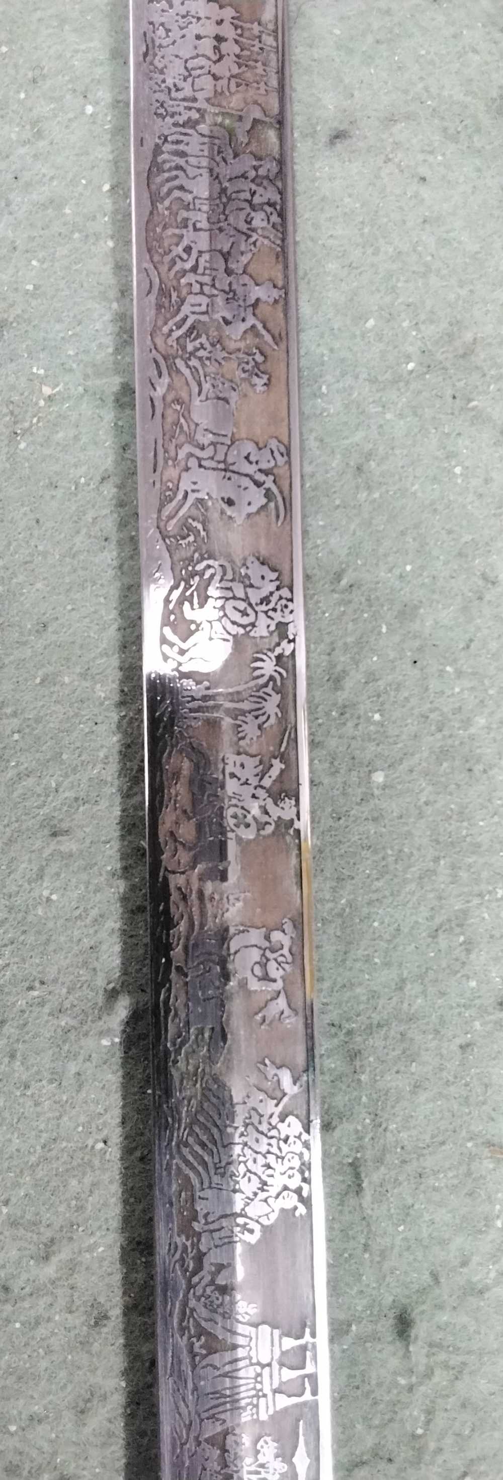 Pettibone Bros Knights Templar Sword Named Norman Wilson Memento Mori-img-33