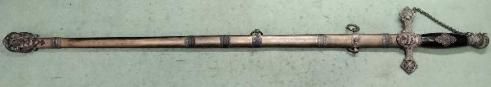 Pettibone Bros Knights Templar Sword Named Norman Wilson Memento Mori-img-0