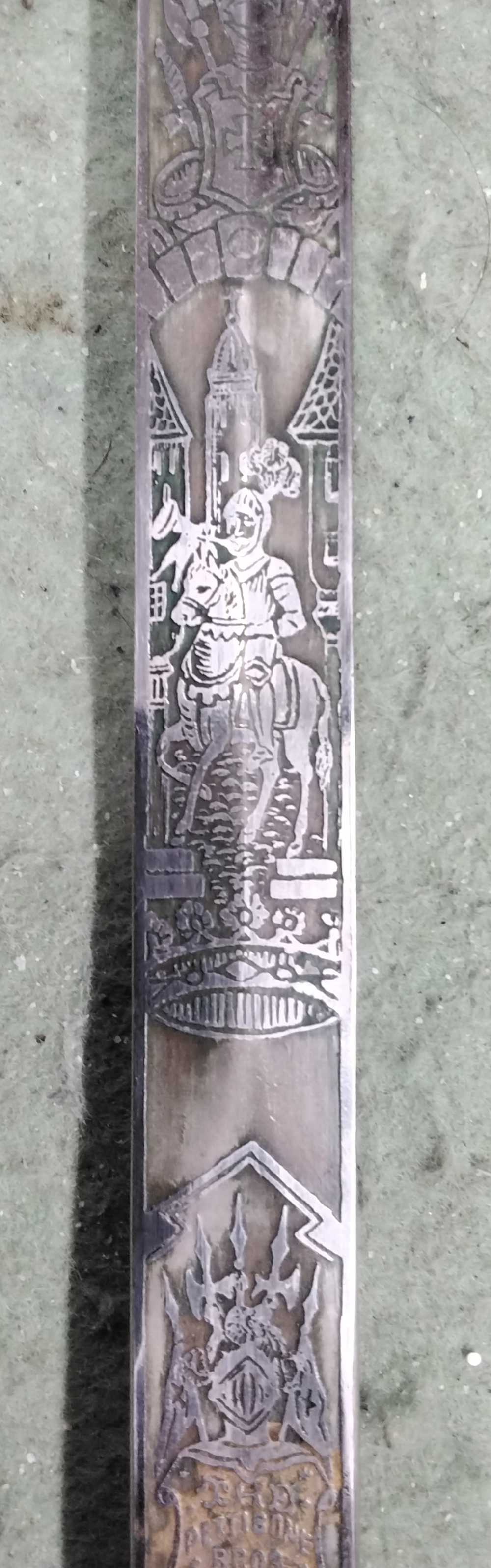 Pettibone Bros Knights Templar Sword Named Norman Wilson Memento Mori-img-29