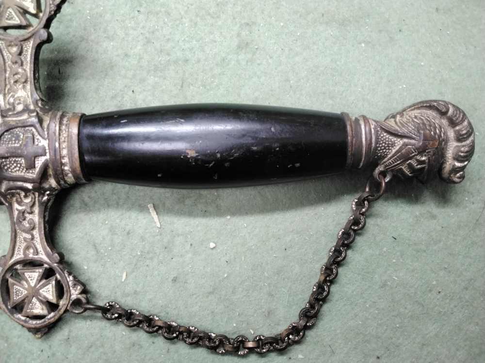 Pettibone Bros Knights Templar Sword Named Norman Wilson Memento Mori-img-4