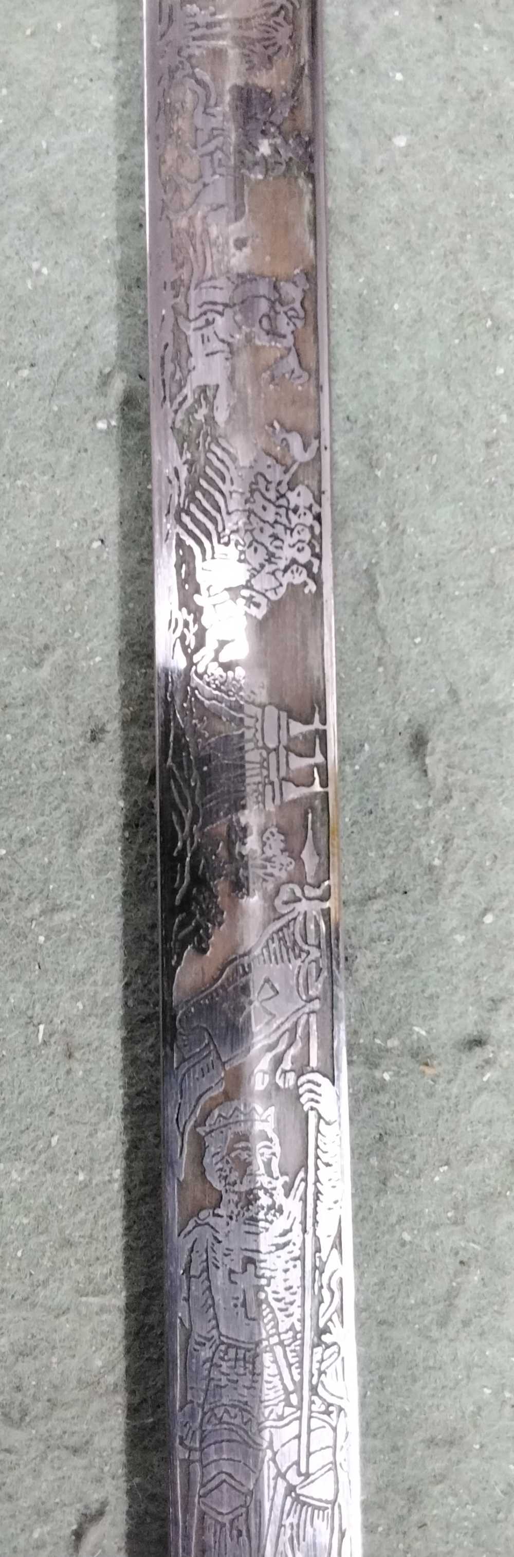 Pettibone Bros Knights Templar Sword Named Norman Wilson Memento Mori-img-32