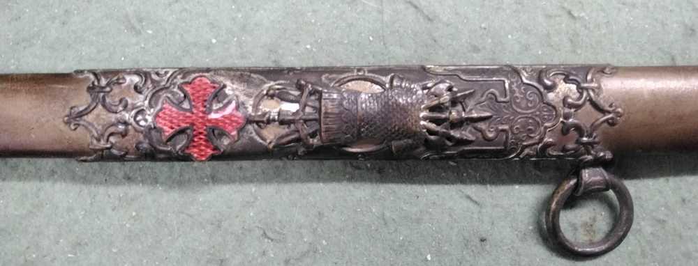 Pettibone Bros Knights Templar Sword Named Norman Wilson Memento Mori-img-6