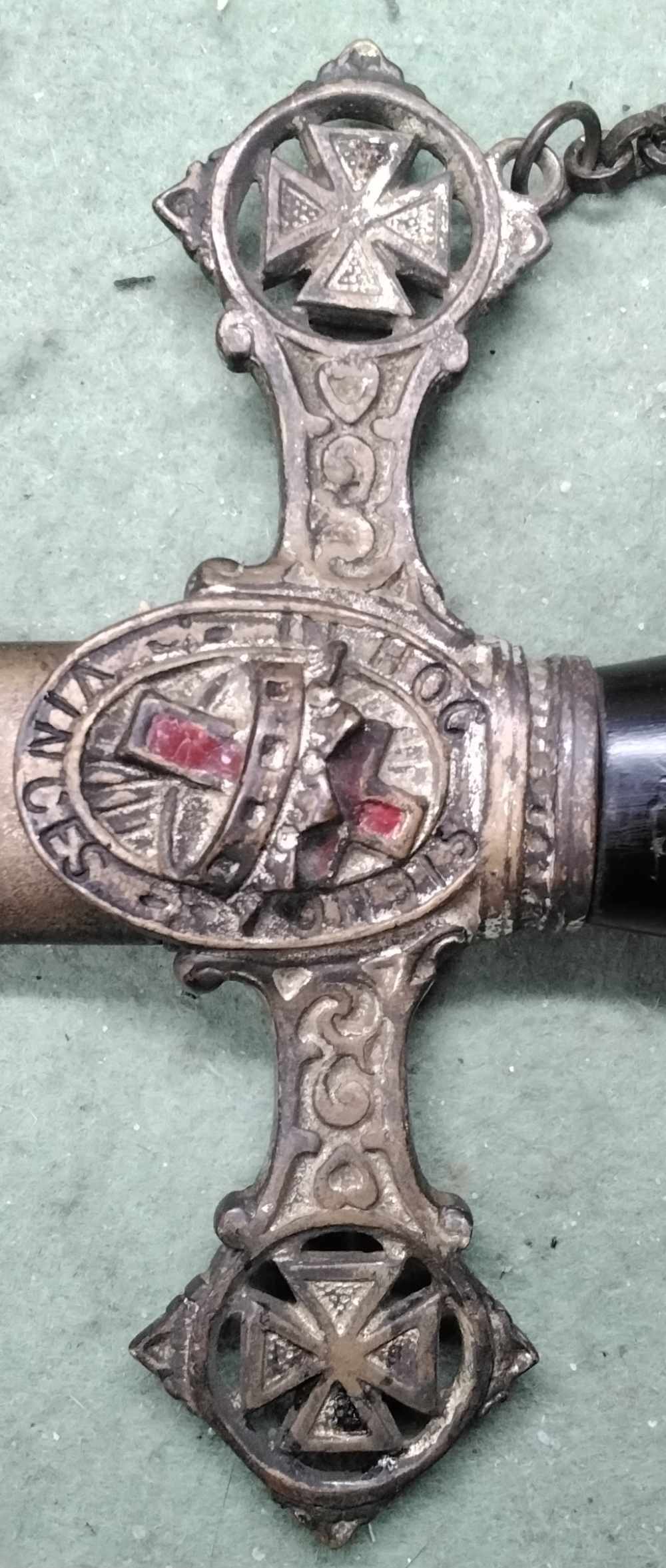 Pettibone Bros Knights Templar Sword Named Norman Wilson Memento Mori-img-10