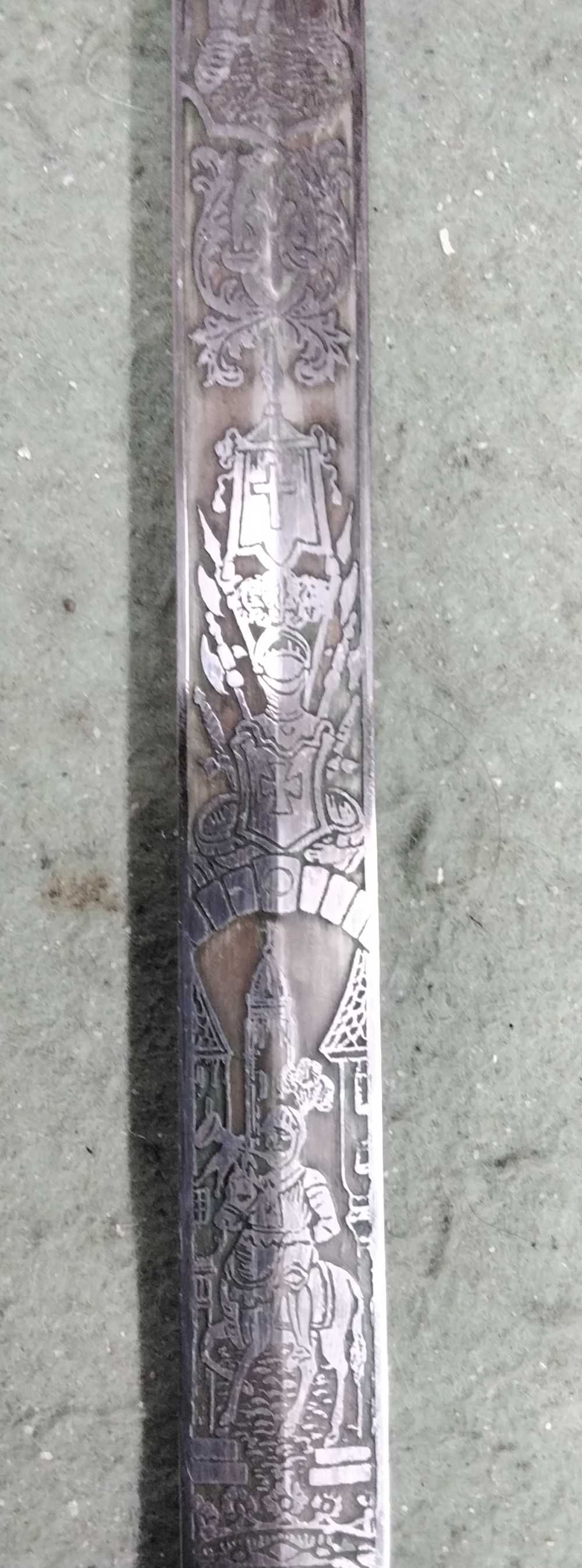 Pettibone Bros Knights Templar Sword Named Norman Wilson Memento Mori-img-30