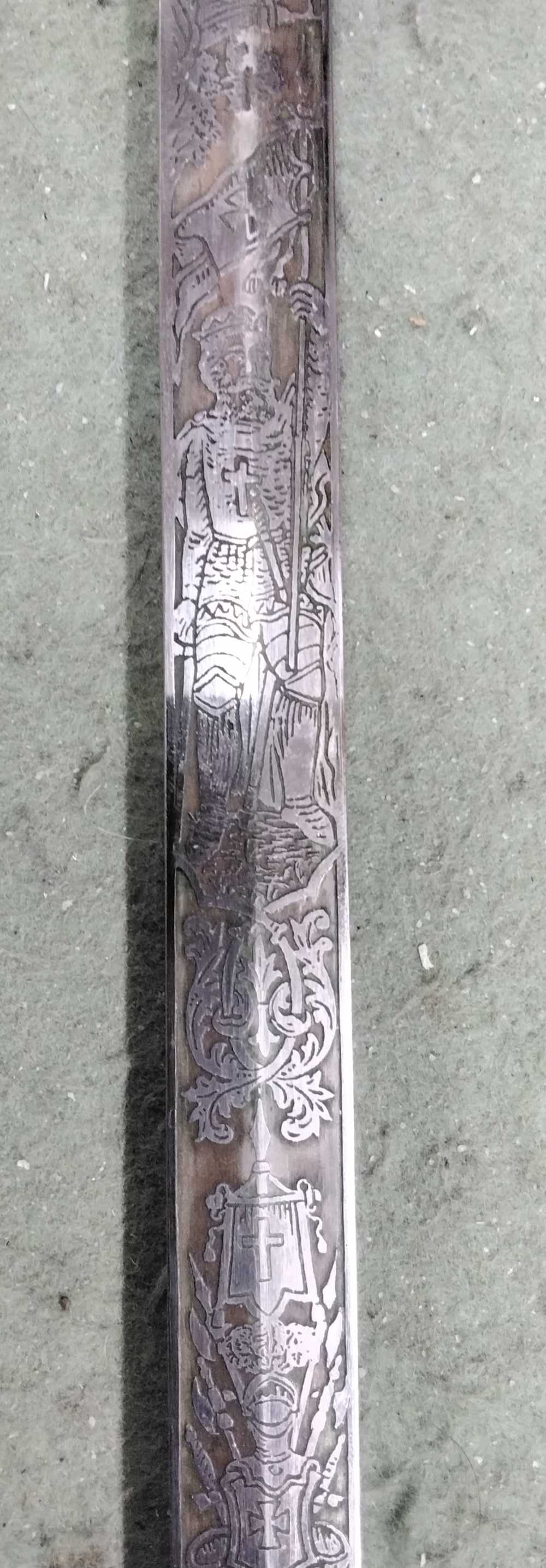 Pettibone Bros Knights Templar Sword Named Norman Wilson Memento Mori-img-31
