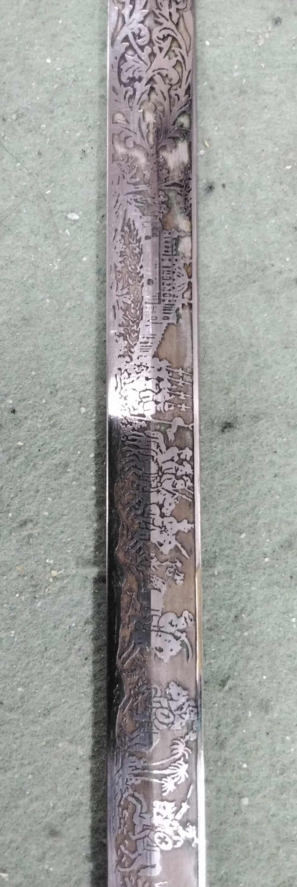 Pettibone Bros Knights Templar Sword Named Norman Wilson Memento Mori-img-34