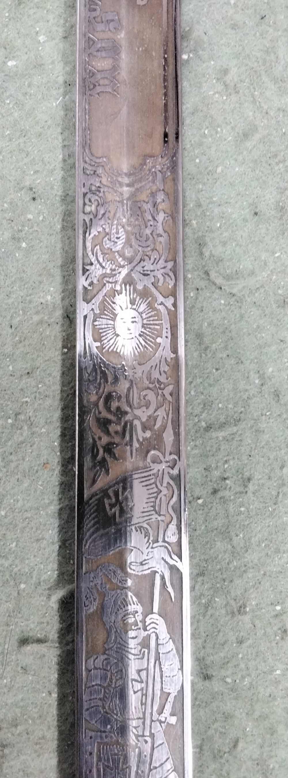 Pettibone Bros Knights Templar Sword Named Norman Wilson Memento Mori-img-22