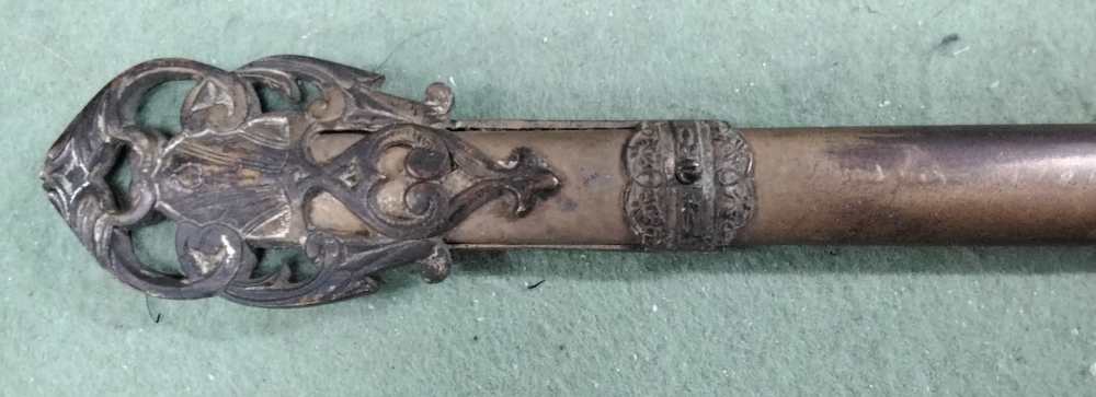 Pettibone Bros Knights Templar Sword Named Norman Wilson Memento Mori-img-16