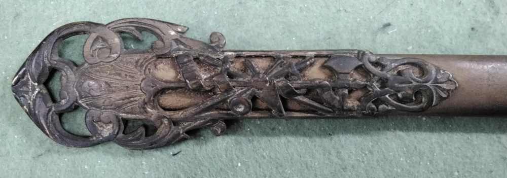 Pettibone Bros Knights Templar Sword Named Norman Wilson Memento Mori-img-7