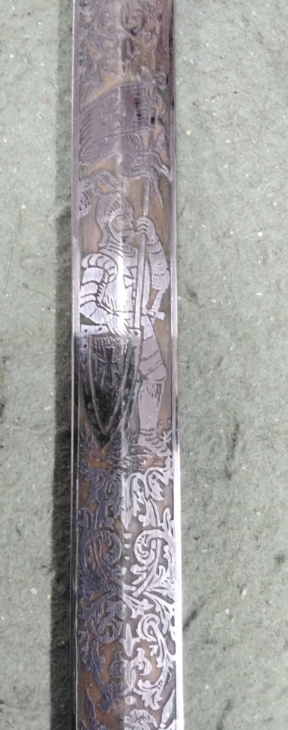 Pettibone Bros Knights Templar Sword Named Norman Wilson Memento Mori-img-21