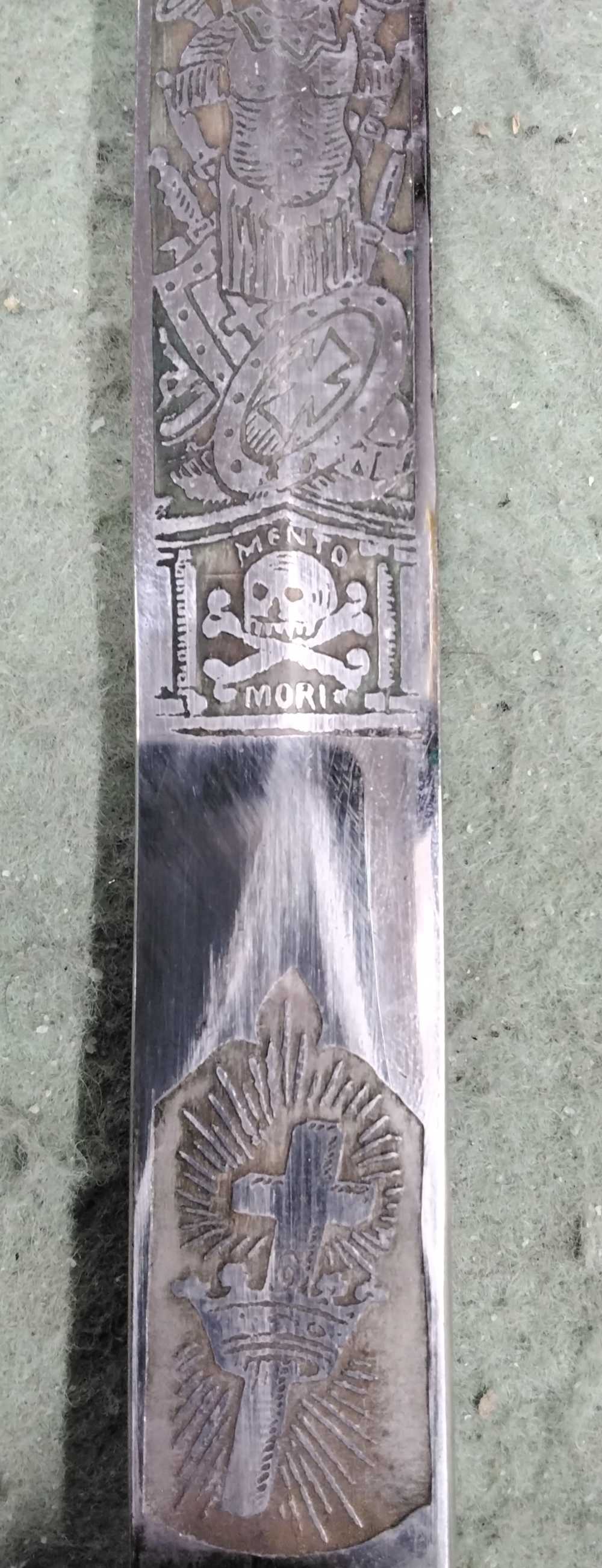 Pettibone Bros Knights Templar Sword Named Norman Wilson Memento Mori-img-19