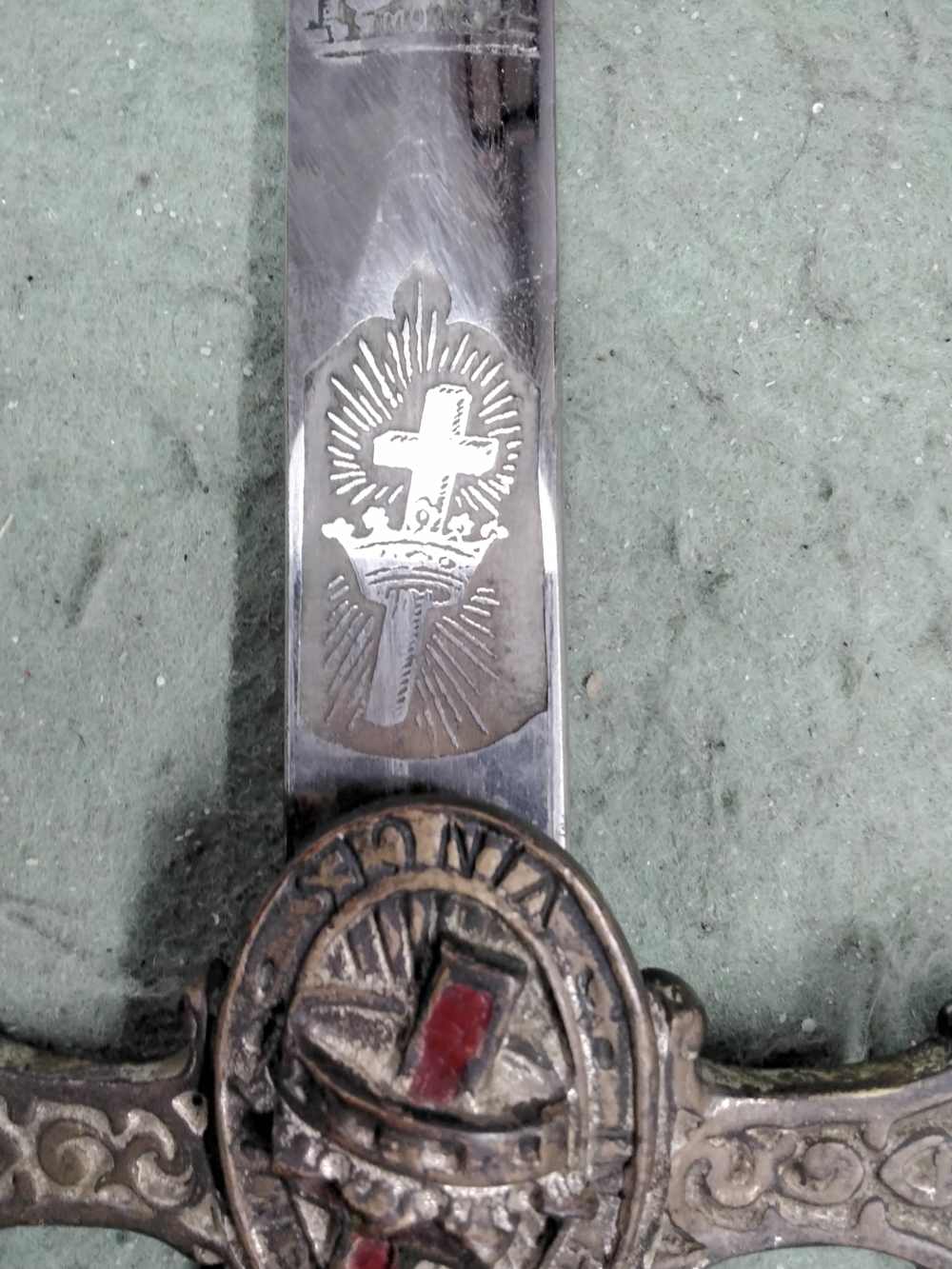 Pettibone Bros Knights Templar Sword Named Norman Wilson Memento Mori-img-18