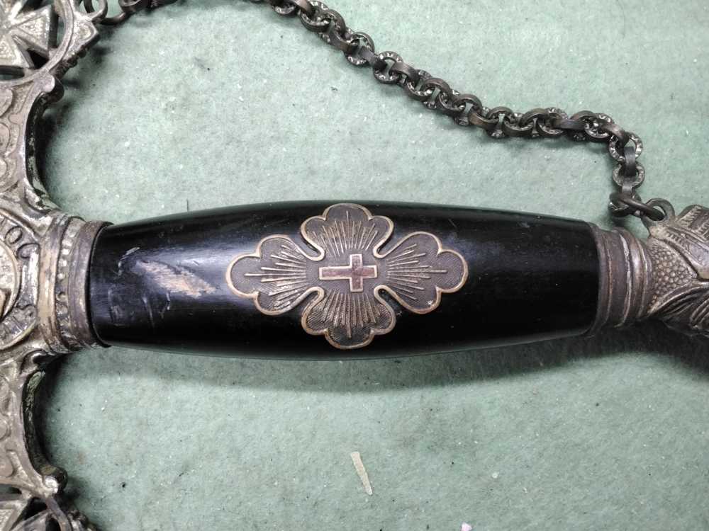 Pettibone Bros Knights Templar Sword Named Norman Wilson Memento Mori-img-9
