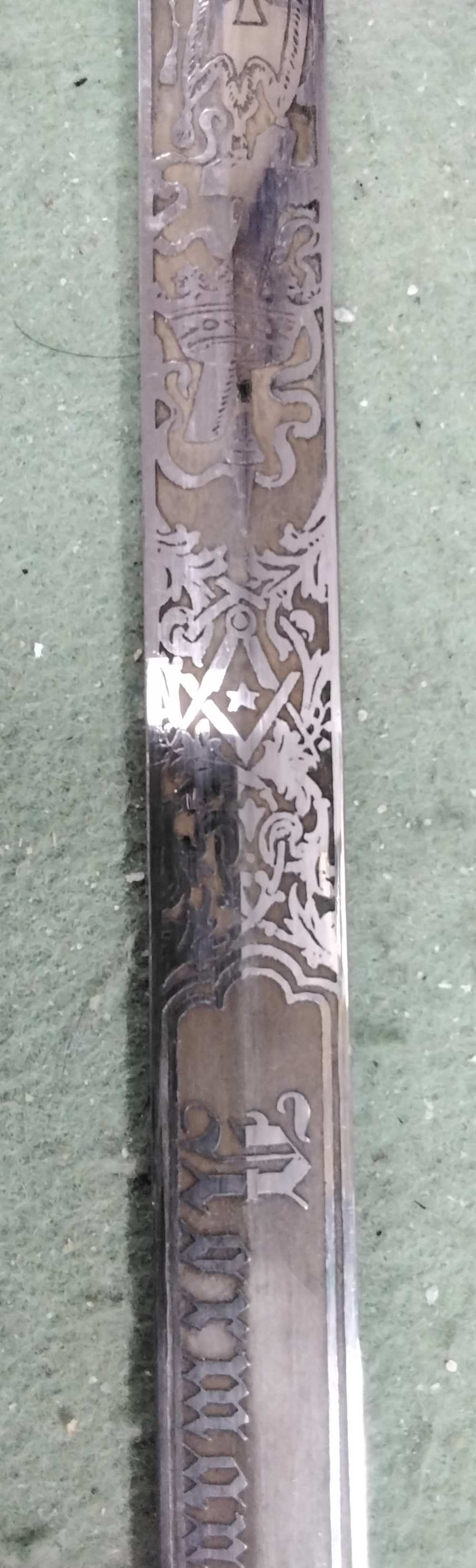 Pettibone Bros Knights Templar Sword Named Norman Wilson Memento Mori-img-24