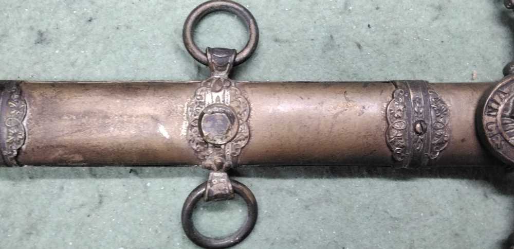 Pettibone Bros Knights Templar Sword Named Norman Wilson Memento Mori-img-12