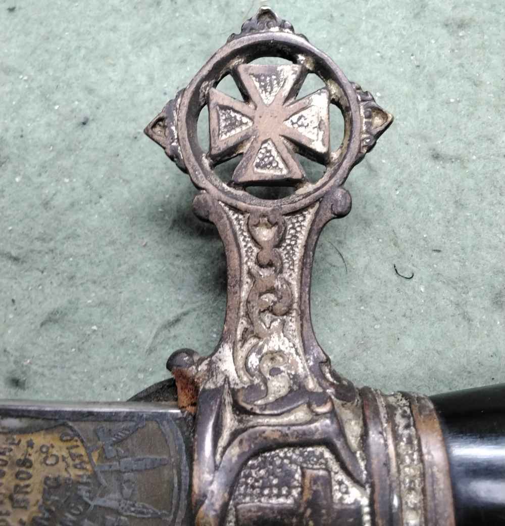 Pettibone Bros Knights Templar Sword Named Norman Wilson Memento Mori-img-37